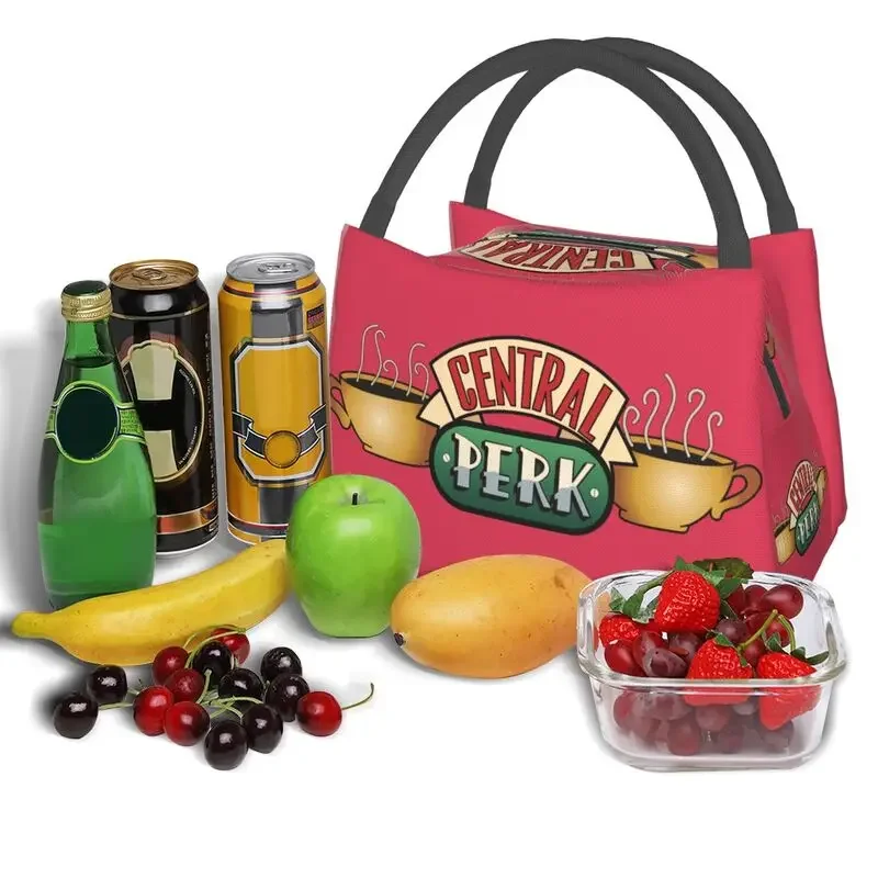 Central Perk Friends Insulated Lunch Bag for Women Portable TV Show Cooler Thermal Lunch Box Work Picnic