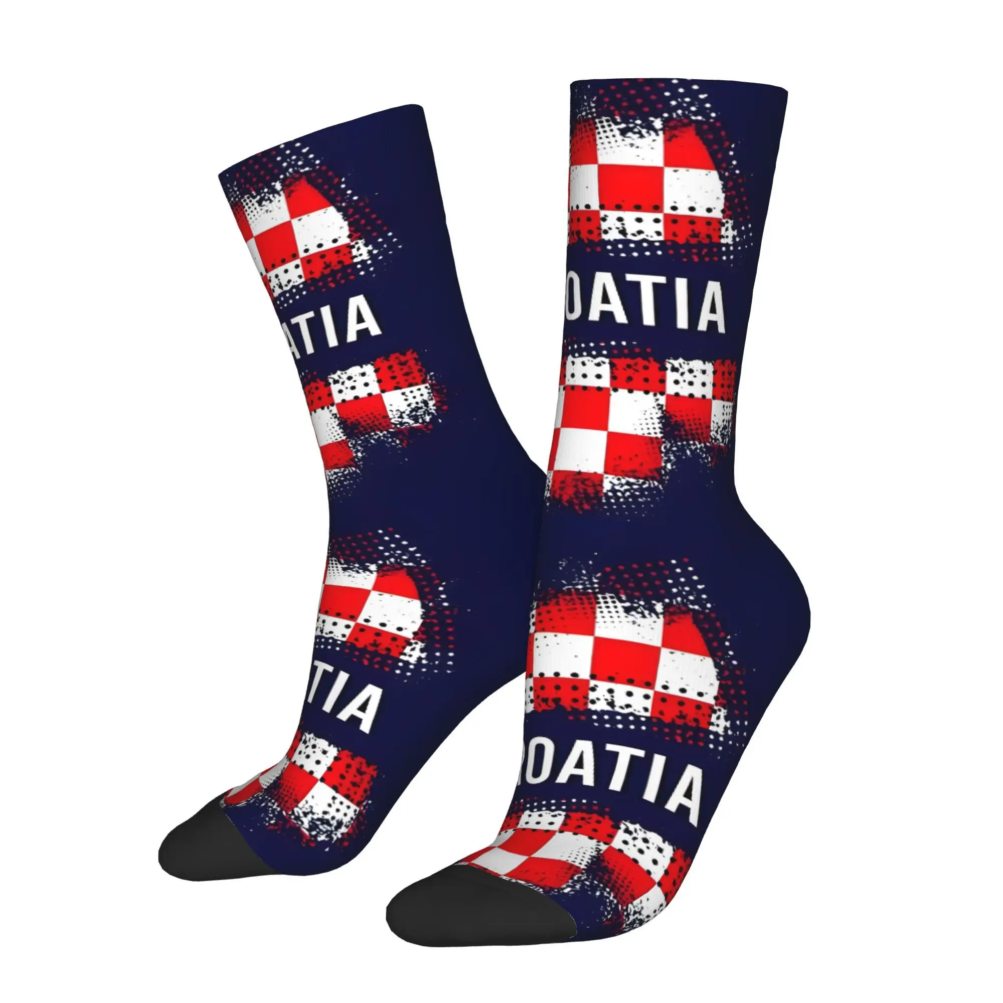 

Happy Funny Men's Socks Croatia Pattern Retro Harajuku Hip Hop Novelty Crew Sock Gift Pattern Printed