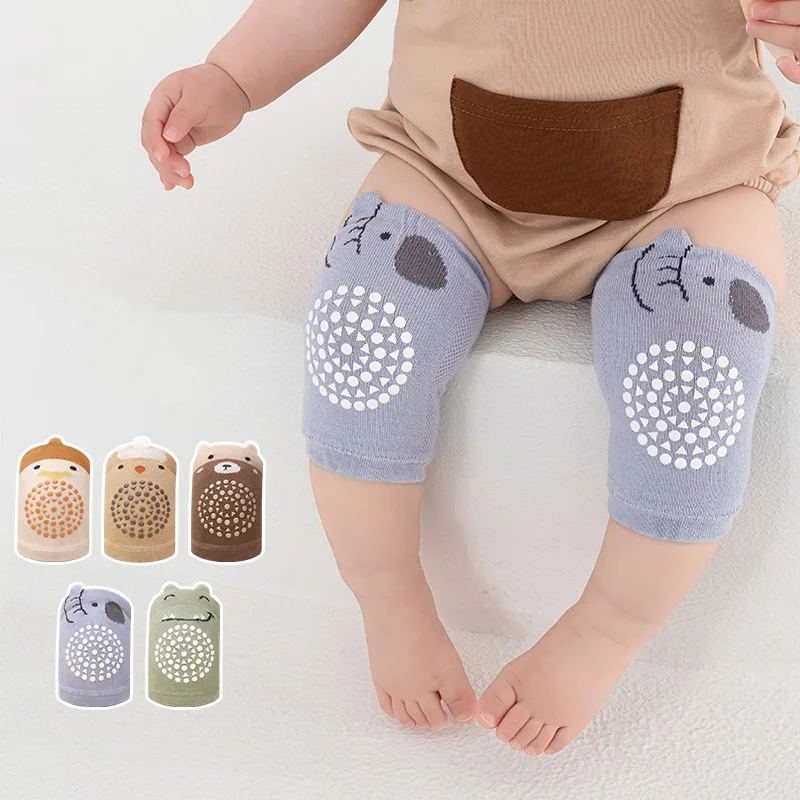 Newborn Knee Pads Summer Thin Cartoon Kids Foot Cover Protective Baby Knee Pads Korean Version Crawling Anti-fall Knitted Socks