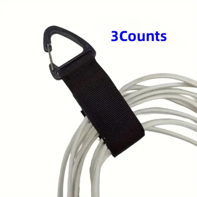 Garage Storage Extension Cord Organizer, 3 Counts/set Triangle Hook Hanging Storage Strap for Cable, Hose & Rope, Home Organizer
