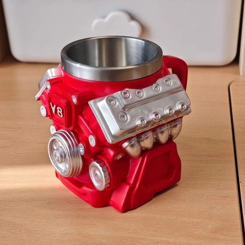 V8 engine engine stainless steel coffee cup water cup mug home creative ornament decoration