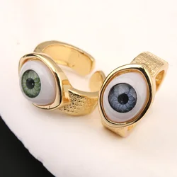 Women's Ring New Simple European and American Ins Jewelry Devil's Eye Female Ring Hip-hop Personality Party Friends Holiday Gift