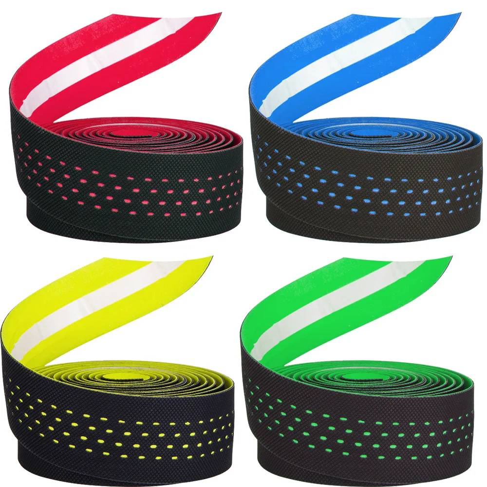 Road Bicycle Handlebar Tape Road Bike Handlebar Tapes Racing Breathable Warp with Holes Super Soft Speed Bike Bar Tape Grip Warp