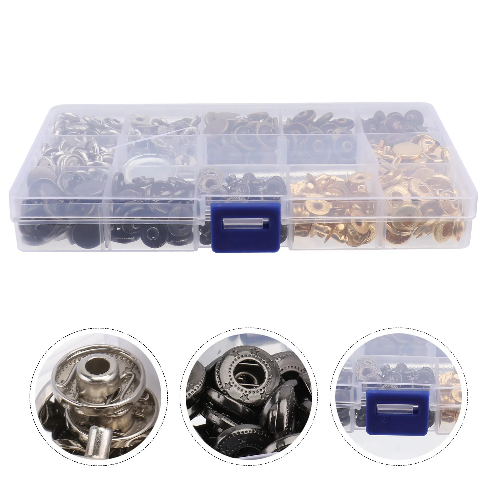 

1Set Snap Button DIY Set High Quality Alloy Button Accessories Large Quantity for Clothes Bags Crafts DIY Replacement
