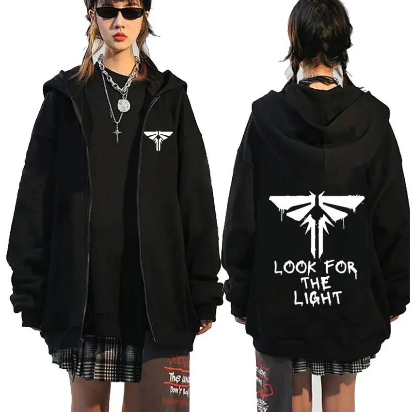 

The Last of Us Look for The Light Firefly Mark Zip-up hoodie Men Women Fashion Oversized Coats zipper Sweatshirt jacket coat