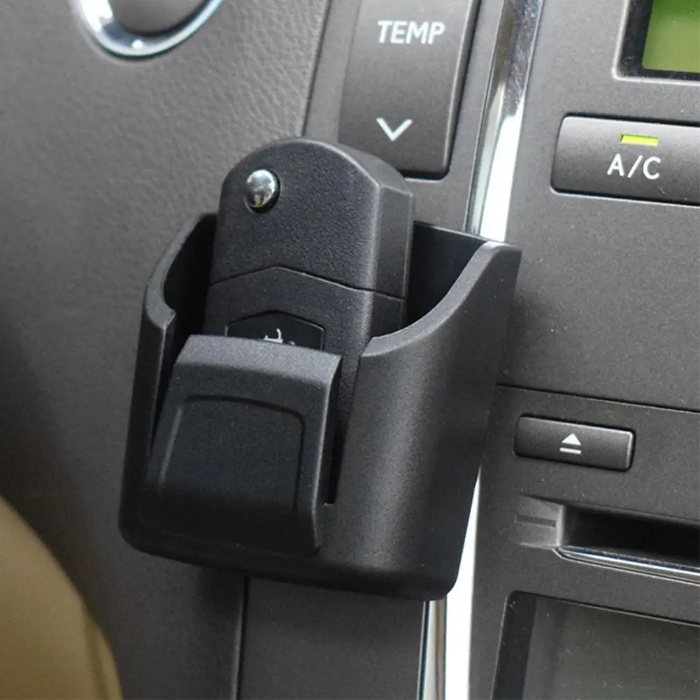 

Car Key Holder Clip Car Interior Storage Box Dashboard Organizer Adhesive Mount For Card Key Rack Universal Fit