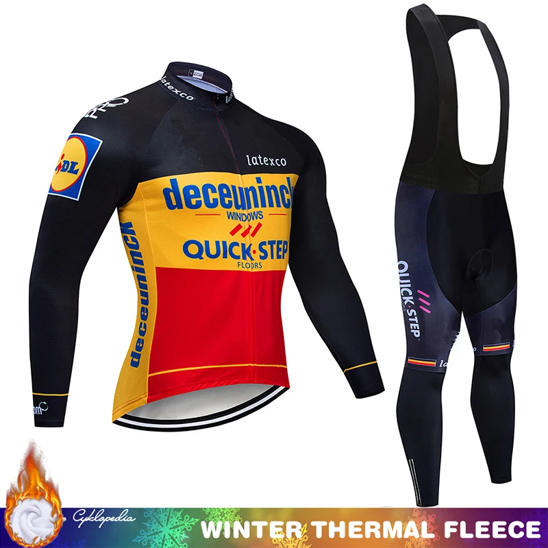 

Winter Thermal Fleece Cycling Clothing Quick Step Bicycle Clothes Jersey Suit Man Men's 2024 Sportswear Set Retro Jackets Mens