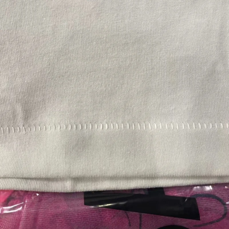 Four Grid Pattern Letter Print High-quality Saint T Shirt Round Neck Pullover Long Sleeved T-shirt Men Women Top