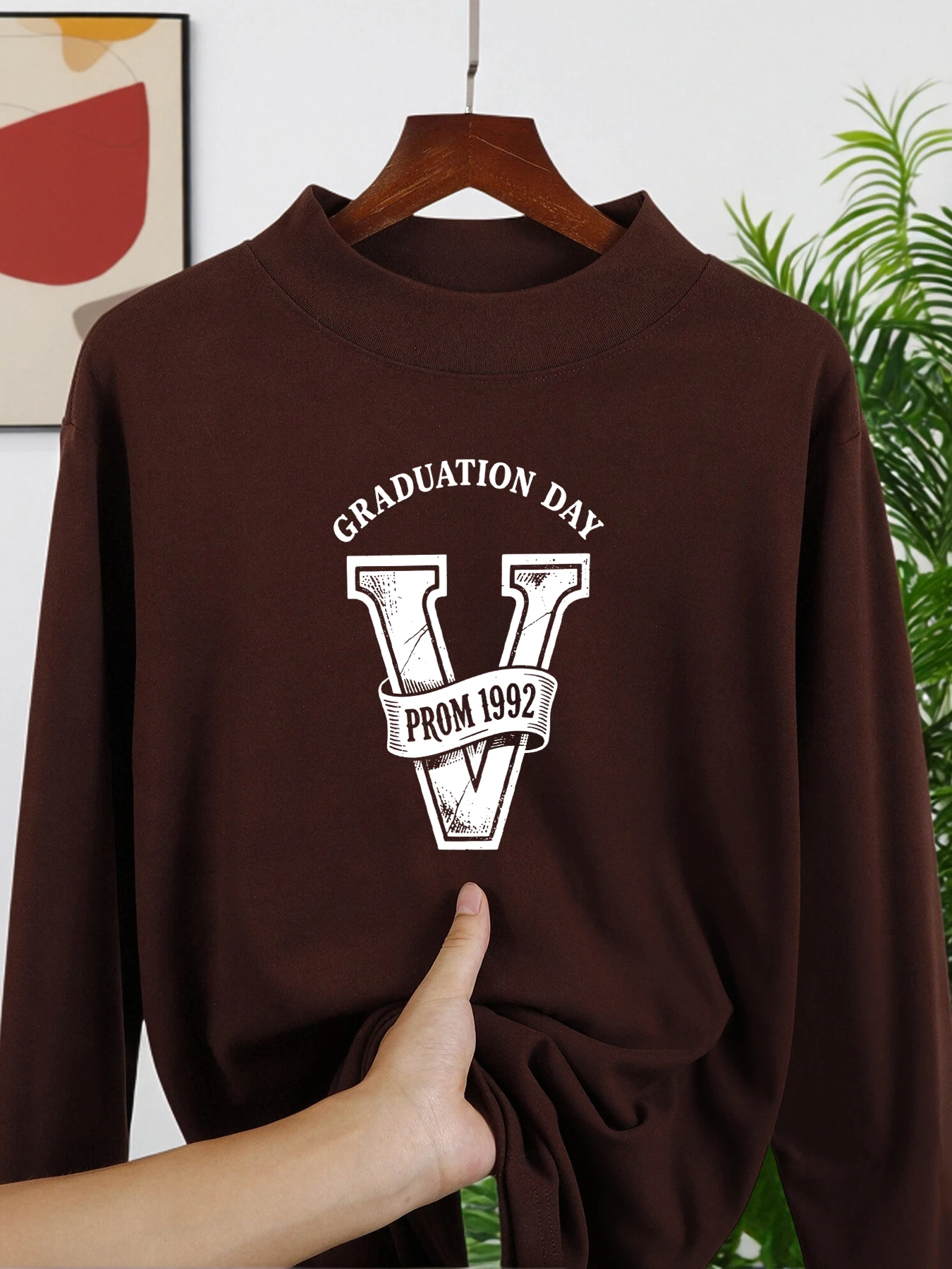 يوم التخرج رسالة الخامس المطبوعات الإبداعية رجل تي شيرت لينة الرياضة تي شيرت الشارع مريح كم طويل قمصان أساسيات غير رسمية الملابس