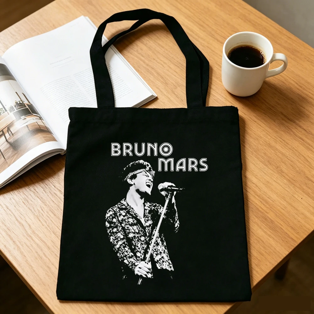 Bruno Mars tote bag shoulder  reusable y2k sac cabas shopper woman