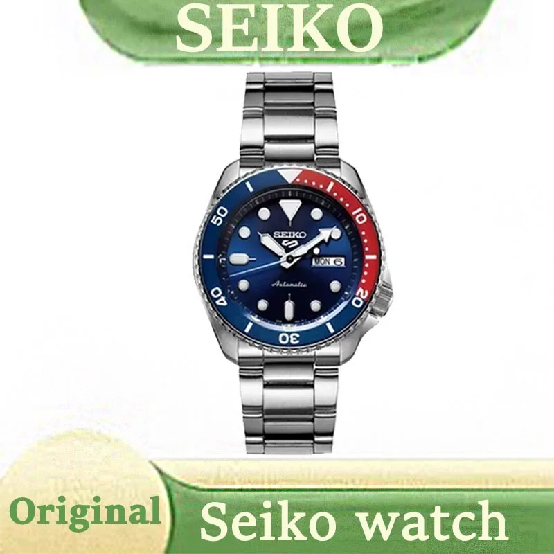 100%Original SEIKO Watch SRPD53K1 for Seiko 5 Series Men\'s Watches Calendar Waterproof Steel Band Round Rotatable Wristwatches