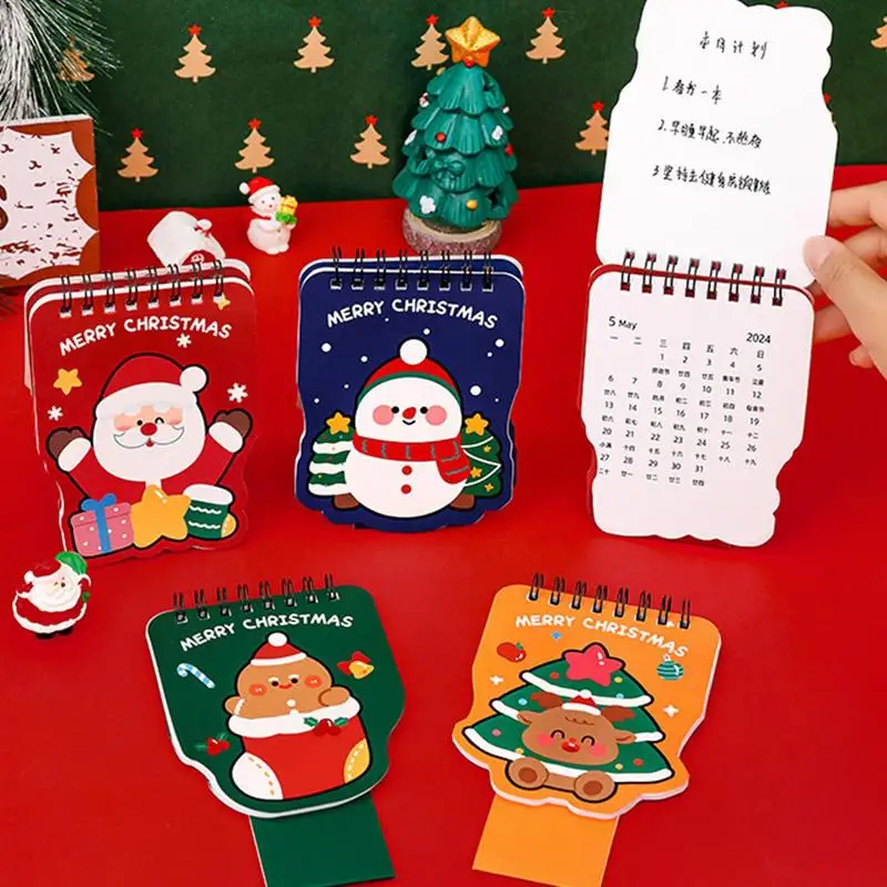 Steh kalender niedlichen Cartoon Weihnachten Schreibtisch Kalender flexible Tisch kalender multifunktion ale Stehpult Kalender nach Hause