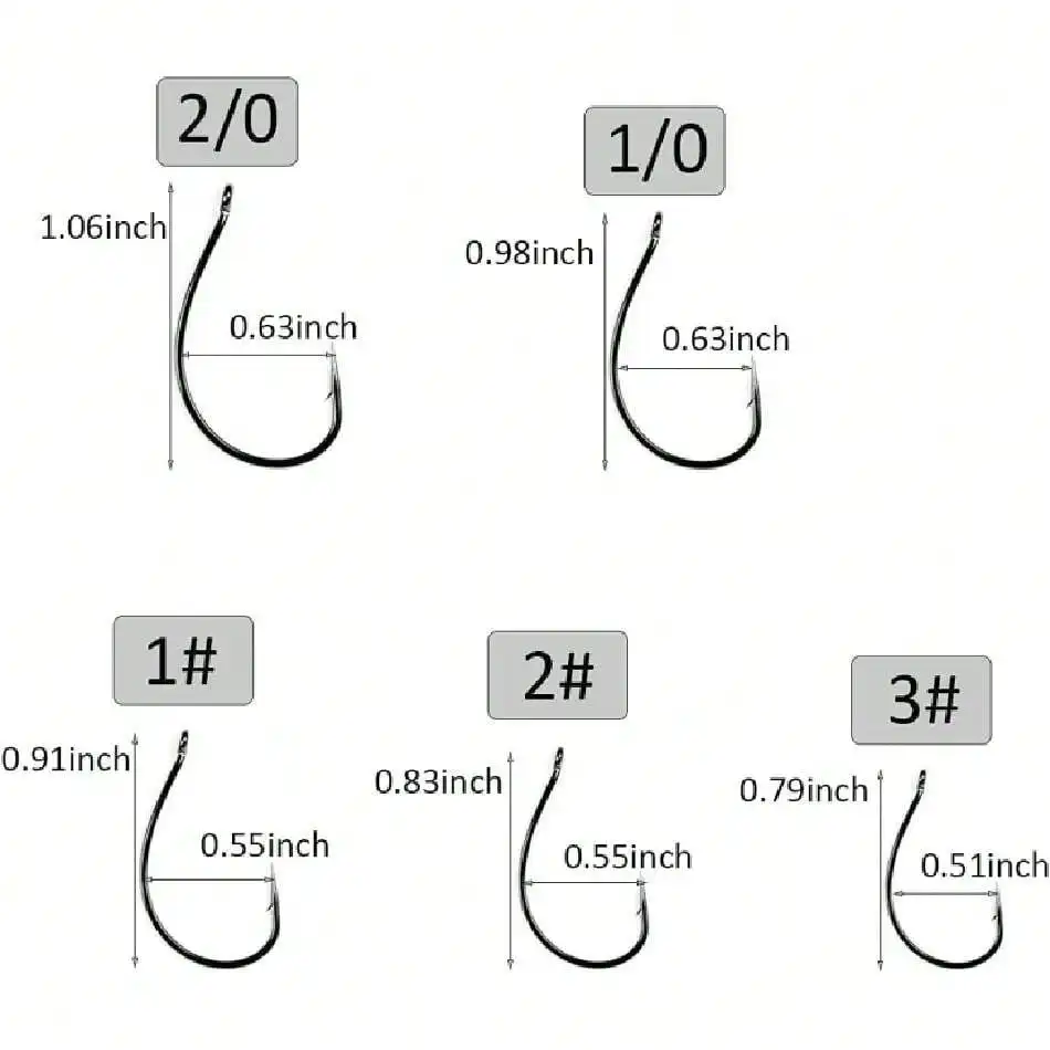 

30pcs/Pack Fishing Drop Shot Hooks Wacky Worm Fishing Hooks Offset Circle Hooks