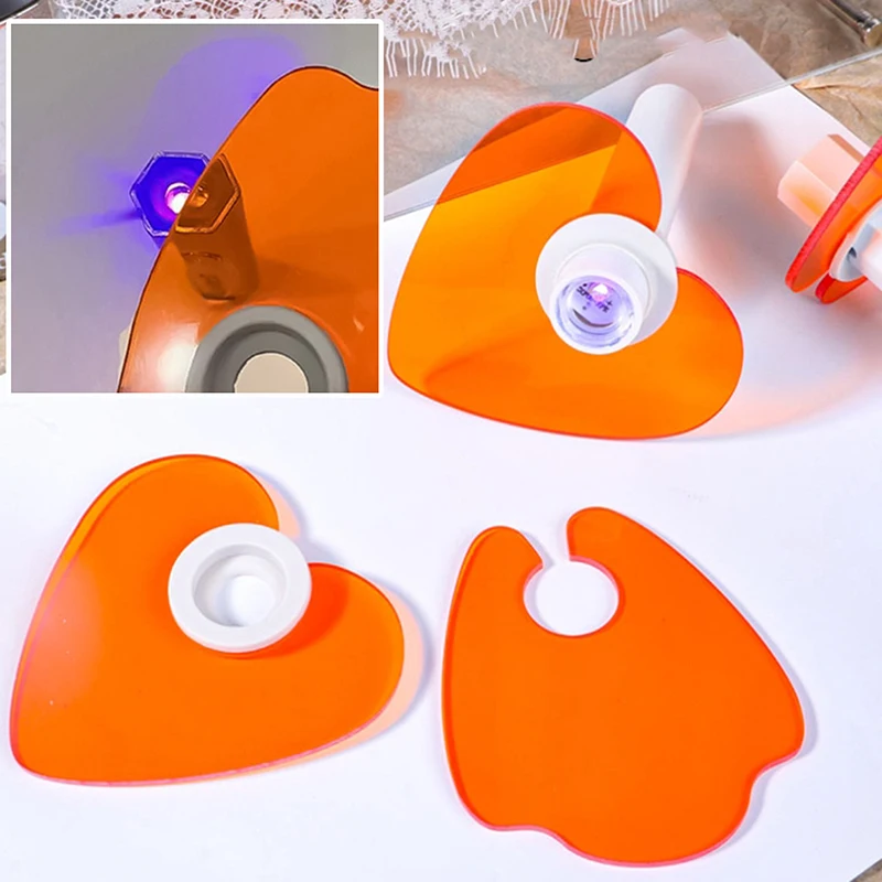 Orange Acrylic Light-blocking Baffle For Straight-shaped Nail UV Lamp Protective Goggles Anti-blue-light Nail Salon Devices