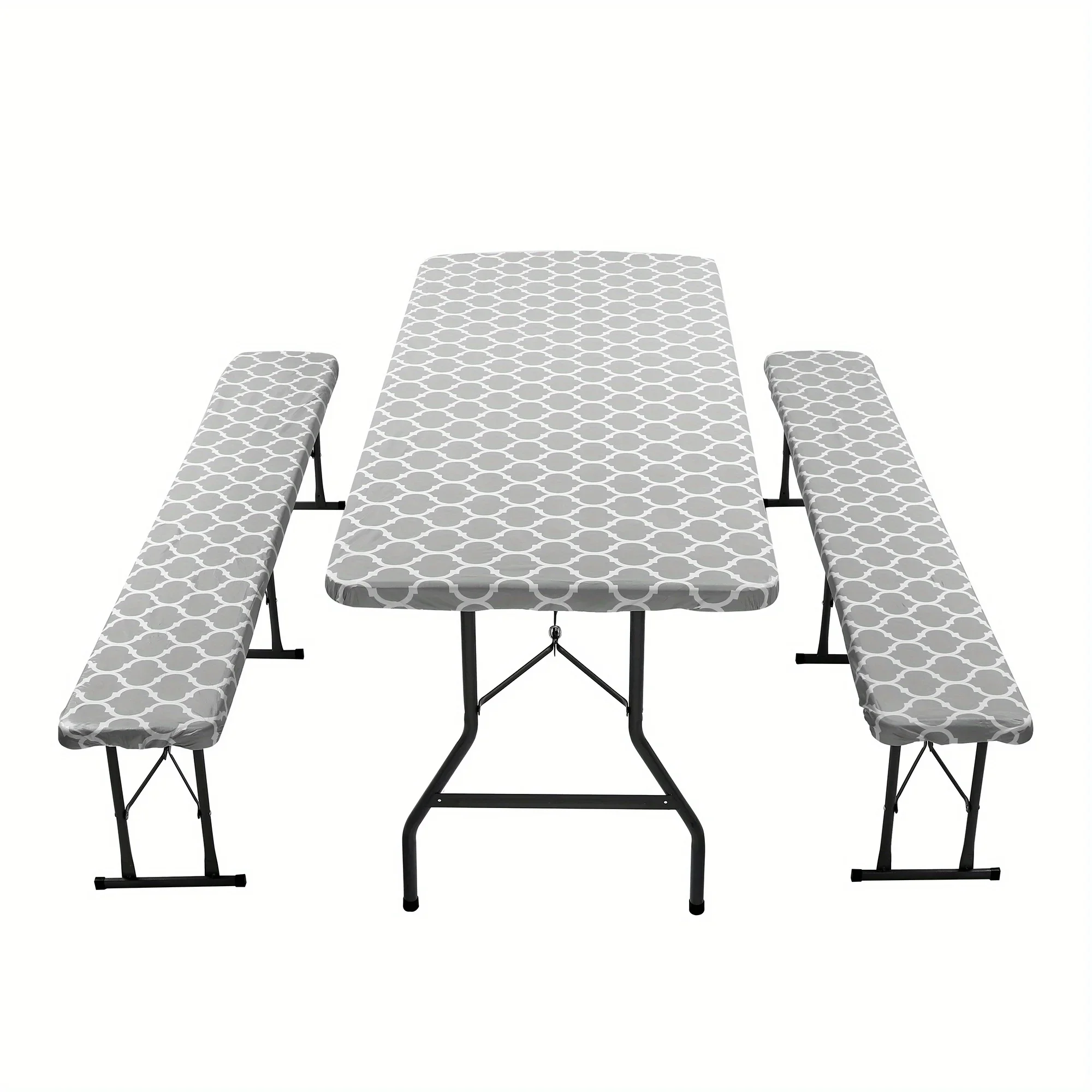 3pcs Rectangle Picnic Table Cloth Waterproof Outdoor Tablecloths Flannel Backed Vinyl Table Cover For Camping Dining Indoor