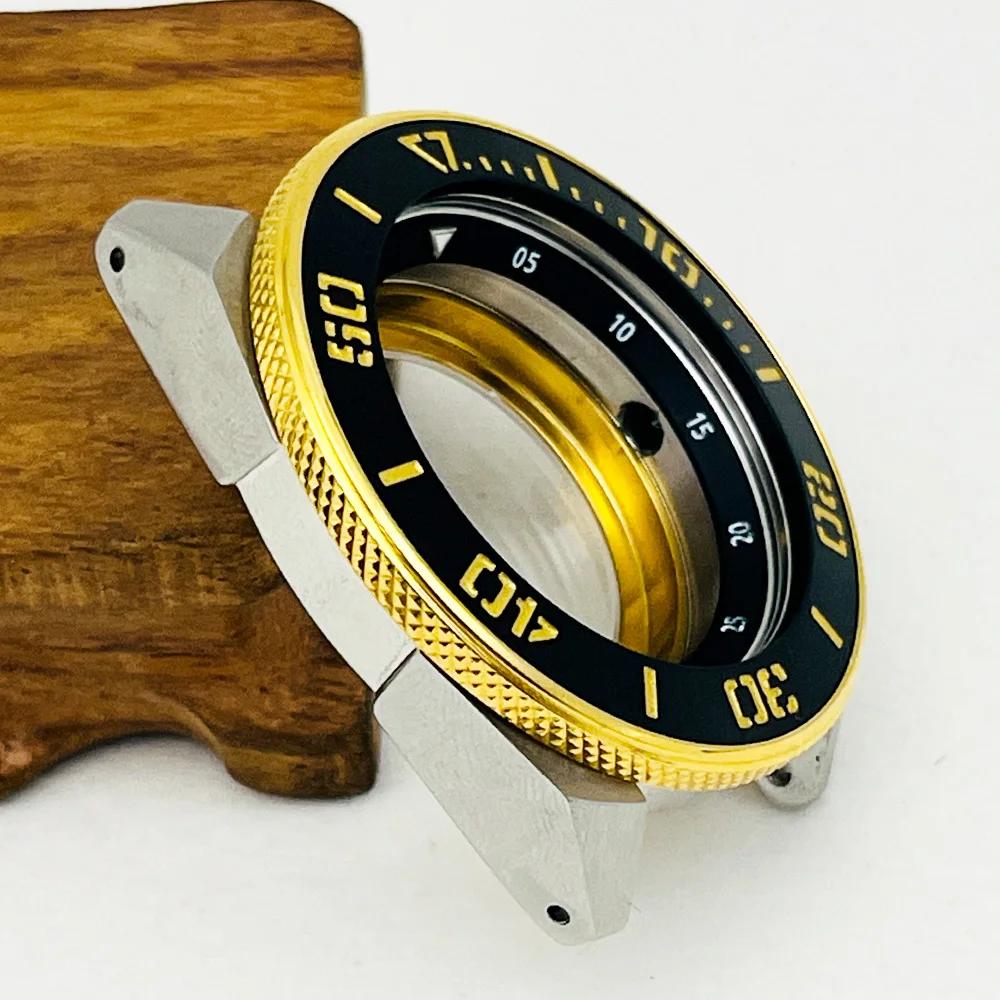 Mod 44mm SRPB Samurai Watch Case Fit For 7s26 NH34 NH35 NH36 Movement Transparent Back cover Samurai Watch Cases