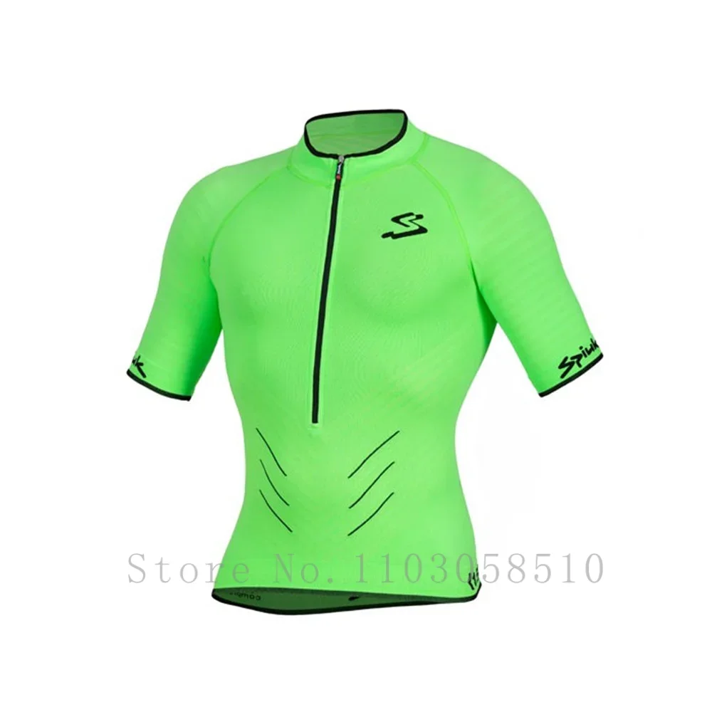 2025 Men Summer Short Sleeve Cycling Jersey Shirts MTB Maillot Ropa Ciclismo Bicycle Wear Breathable half-zip Cycling Clothing