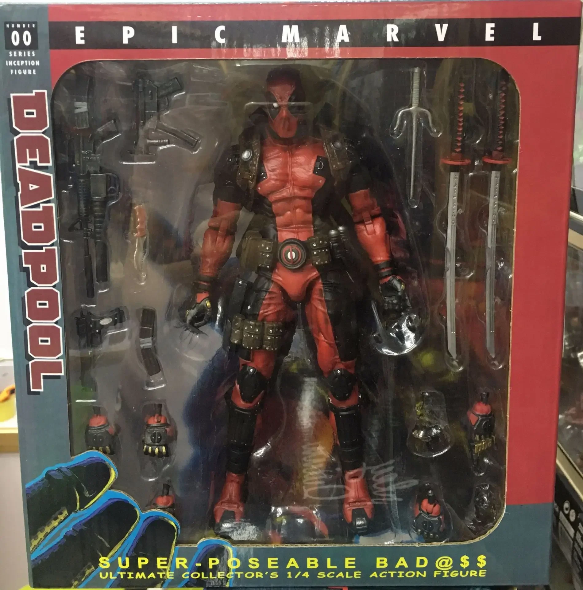 

Bandai 20CM Deadpool Action Figure Super Hero Amazing Yamaguchi Toys Dead Pool Movable Statues Model Collectible Ornaments Toy