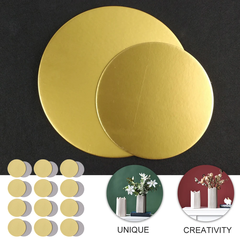 

50 Pcs Cake Base Boards Gold Bottom Disposable Round Trays Elegant Fashionable Baking Store Packaging Cakes High quality