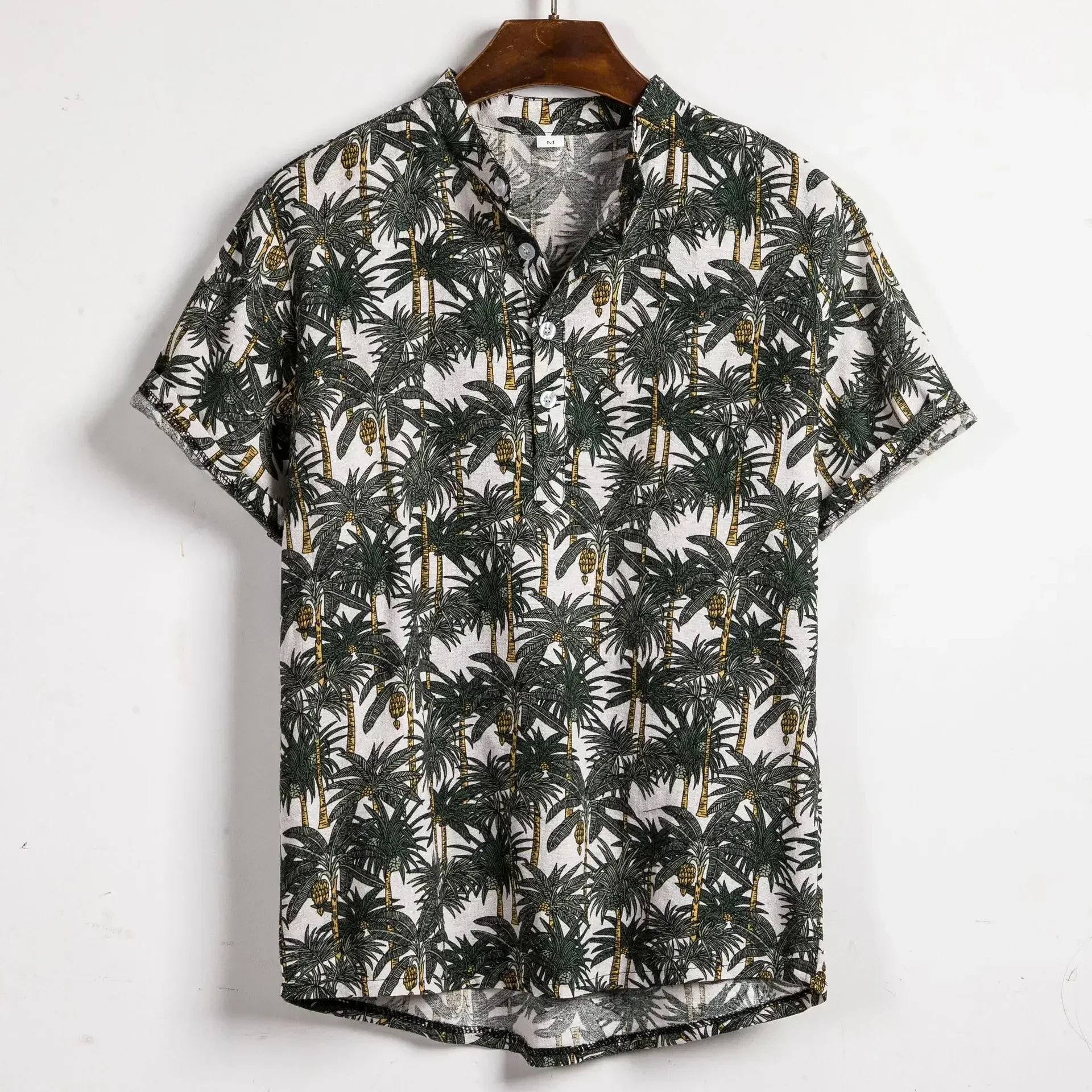 

Summer Hot Sale Men Hawaiian Floral Print Shirt Fashion Vintage Casual Short Sleeve Shirts Male Beach Vacation Blouse Streetwear