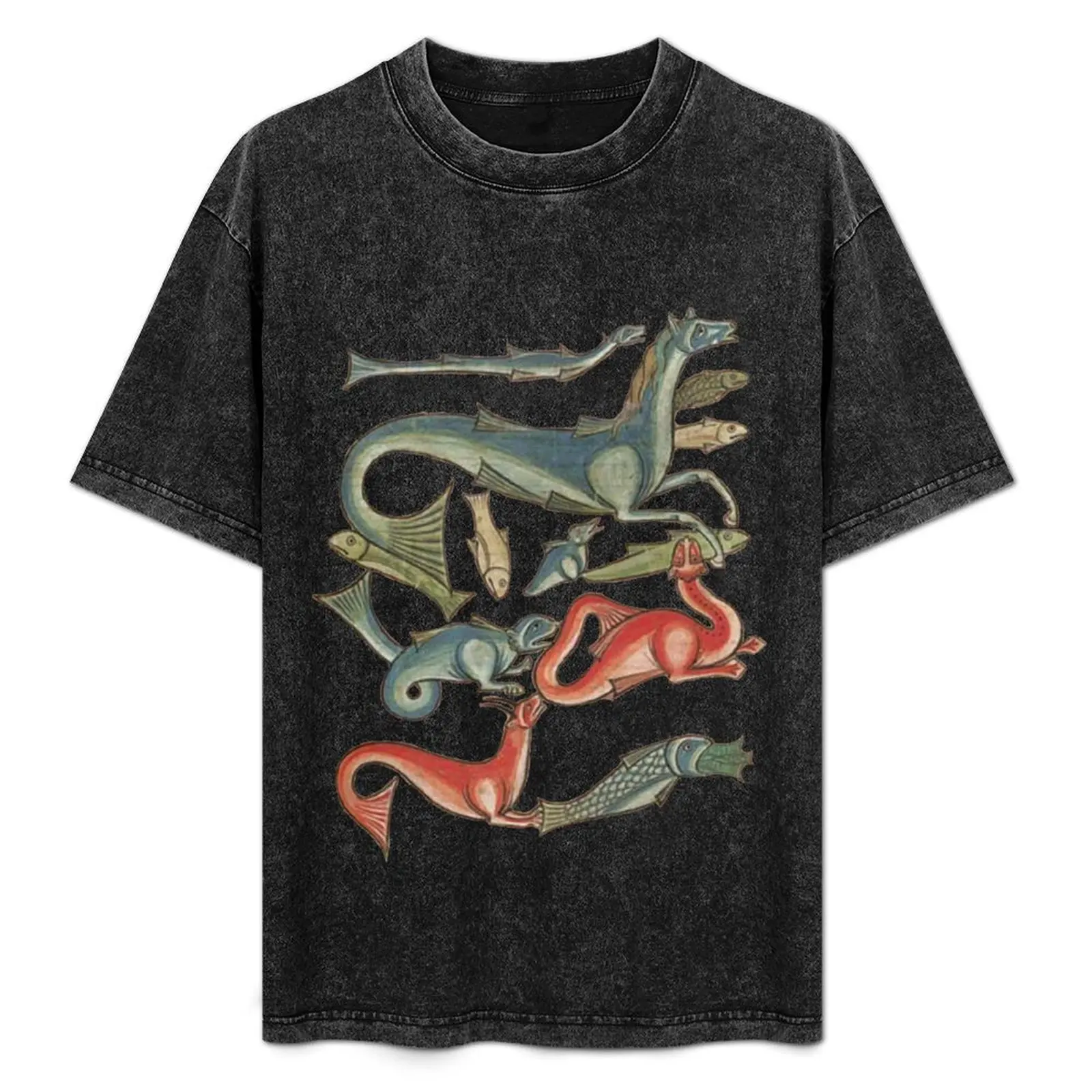 

Medieval Bestiary T-Shirt oversized graphic tee cute tops anime tshirt T-shirt men