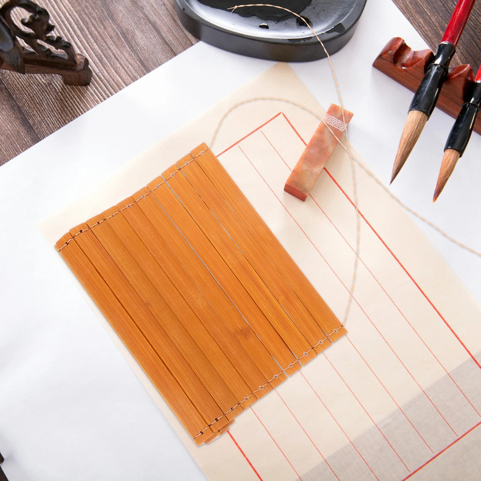 20 Bamboo Slips 15.8x24cm Blank Sheets DIY Calligraphy Practice Painting Gift Vintage Book Decor Home Ornament Student