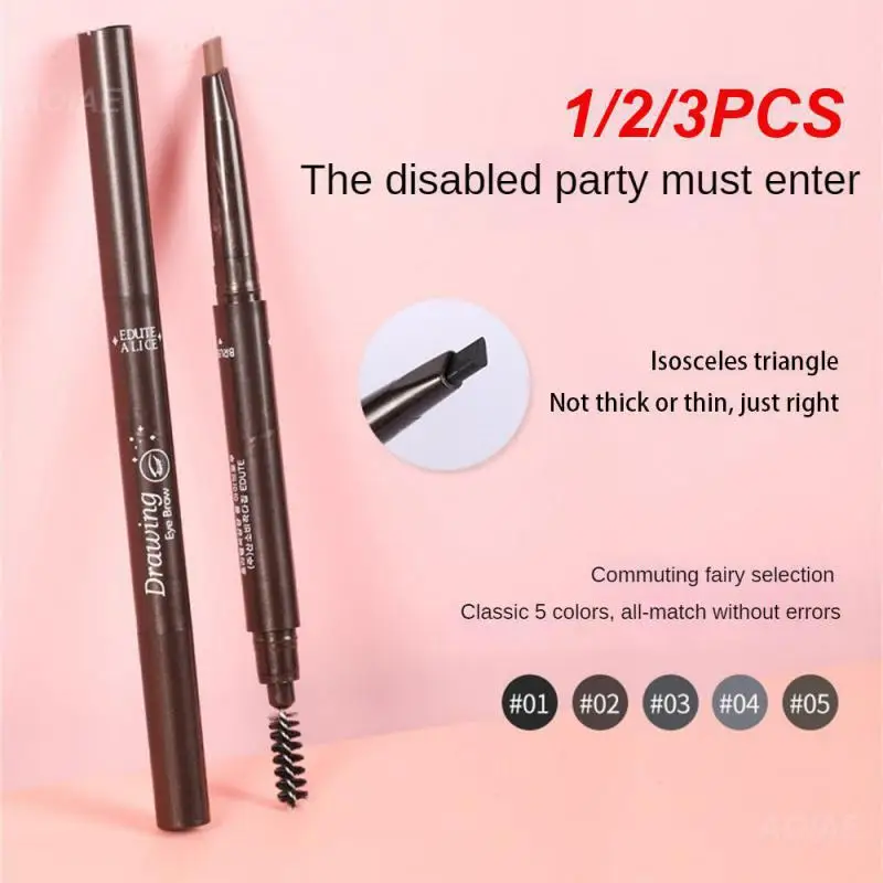 1/2/3PCS Extremely Fine Eyebrow Pencil Waterproof Not Easy To Break Grey Coffee Facial Makeup Waterproof Eyebrow Pencil