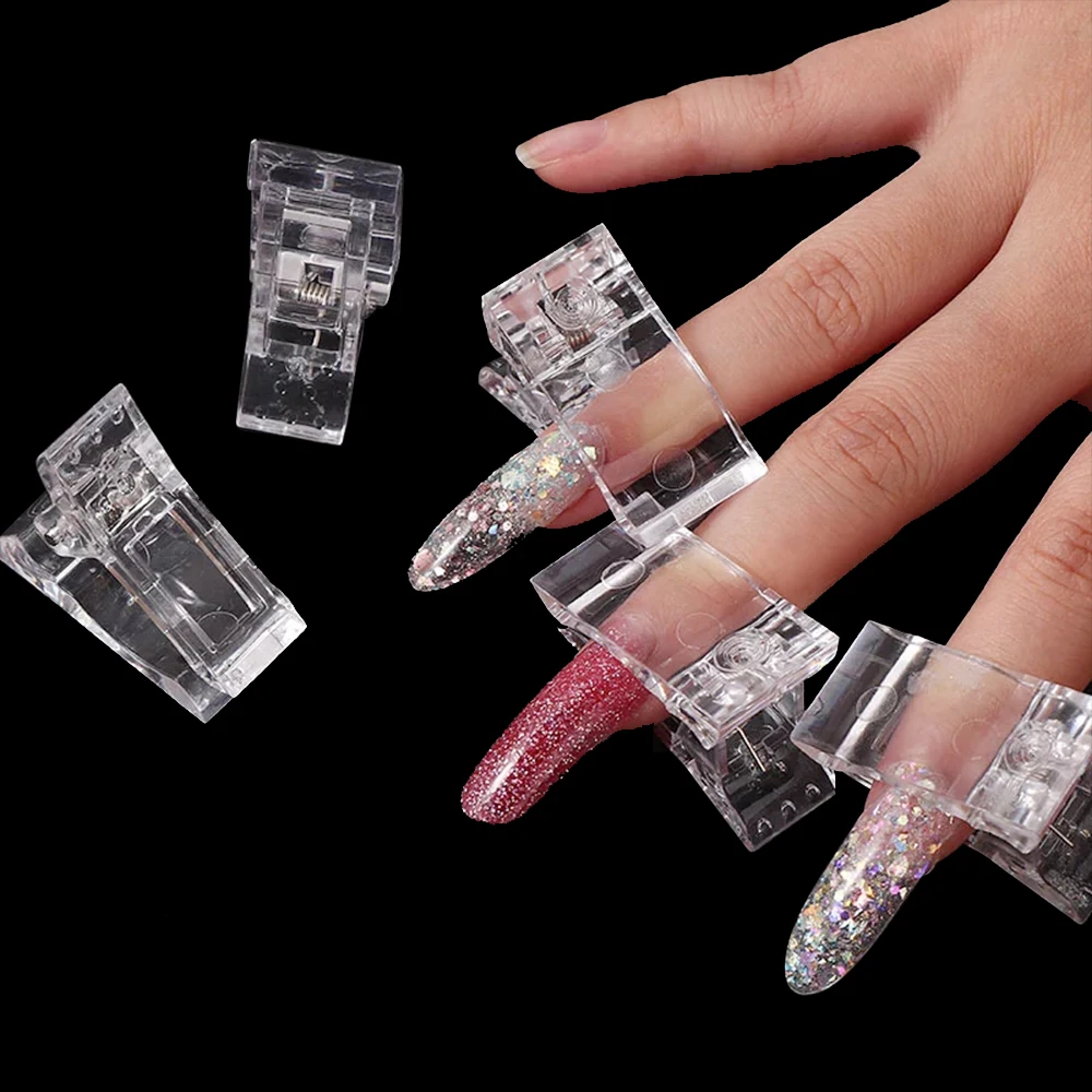 

10/5Pcs Nail Clip Acrylic Nail Plastic Finger Polish Extension Tips Quick Building Mold UV Gel LED Manicure Art Builder Tool