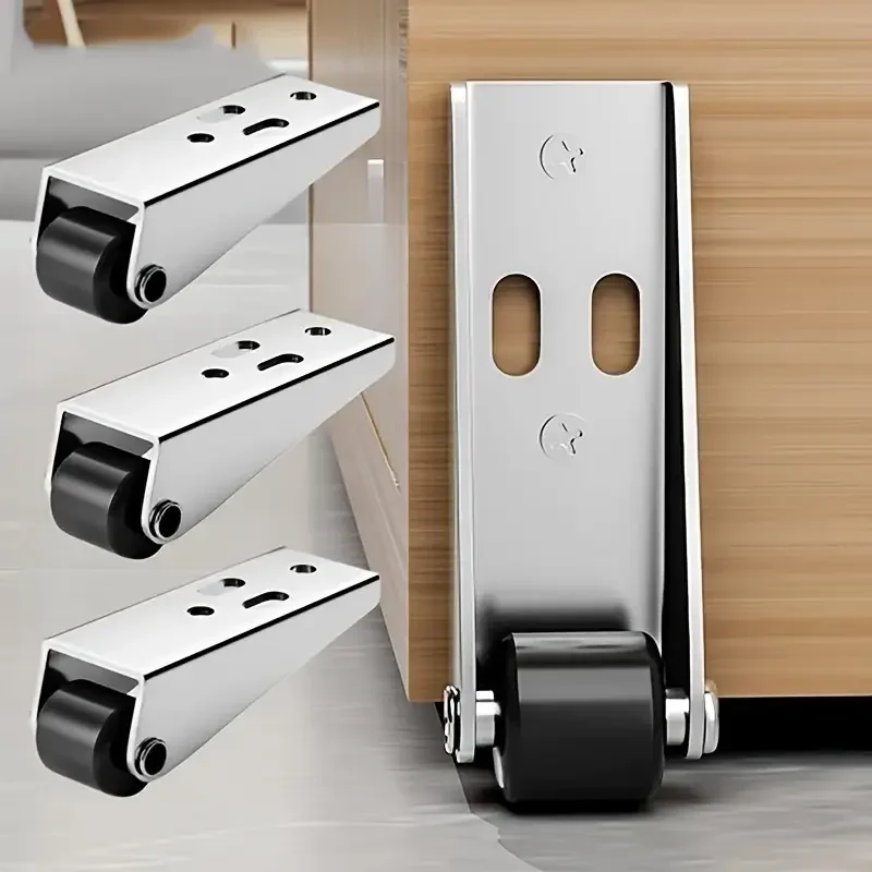 

4-Pack Heavy Duty Universal Wheel Set with Screw - Silent Nylon Wheel for Sliding Doors and Vertical Miniature Furniture