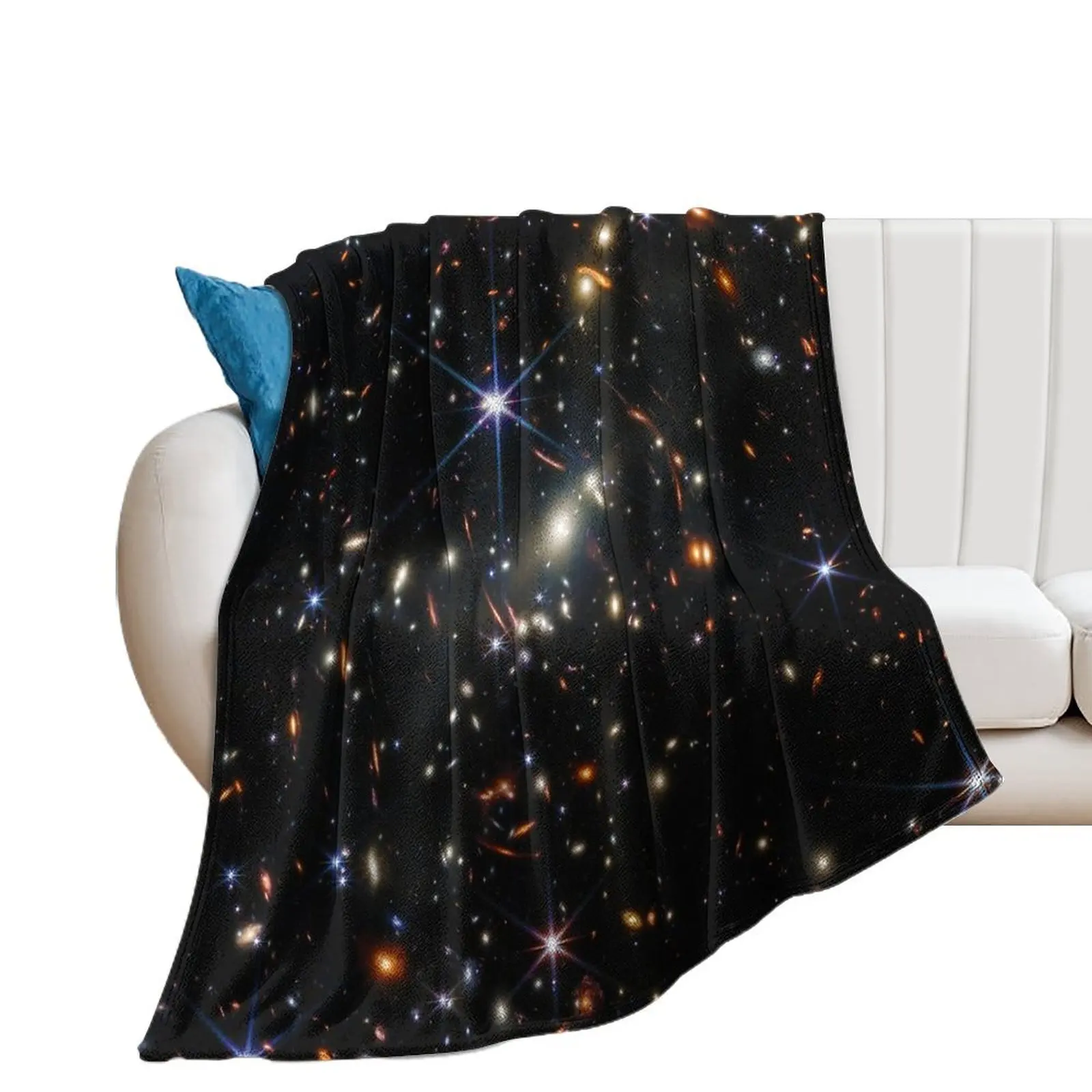 Webb's First Deep Field Unveiled Throw Blanket Shaggy anime Blankets For Bed Hair Blankets