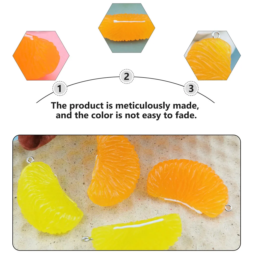

10 Pcs Resin Keychain Charms Pendant Jewelry Supplies Thick Lightweight Portable for Bag Decor Handicrafts