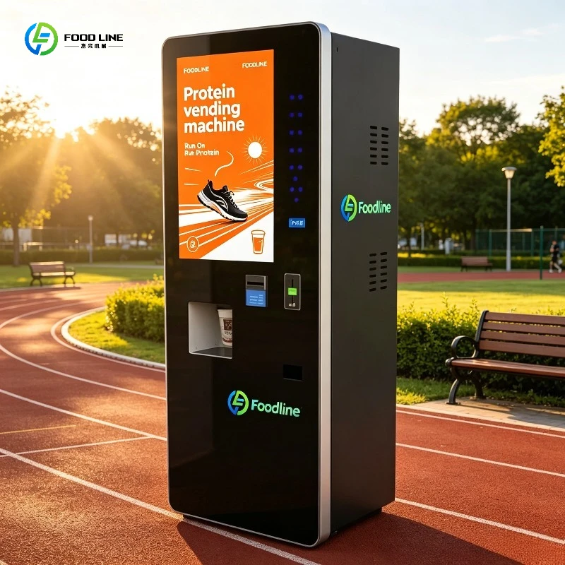 FL Customized Touch Screen Coffee Machine Accepts Credit Card QR Code Coin Instant Coffee Smart Protein Shake Vending Machine