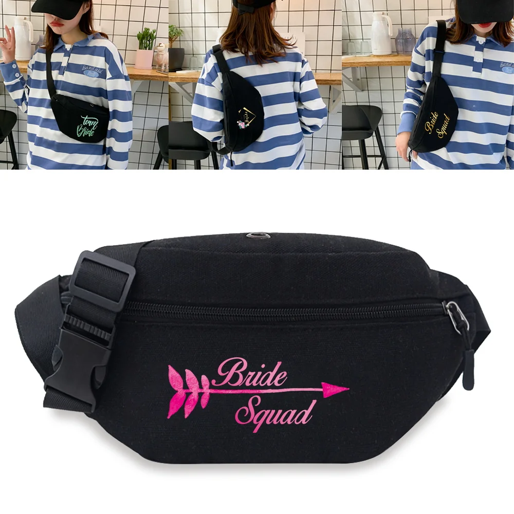 Outdoor Waist Packs Casual Men Shoulder Bags Running Belt Pouch Fanny Pack Mobile Phone Bag Bride Pattern Canvas Chest Bag