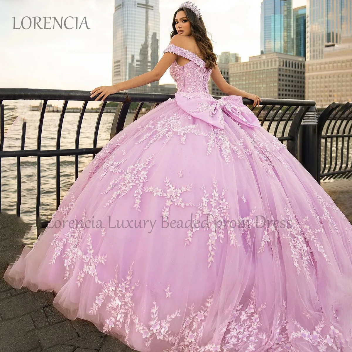 Customized Quinceanera Dress Sweet 15 16 Ball Gown 3D Flowers Applique Beaded Flower Sleeveless Customized Vestidos De 15 Años