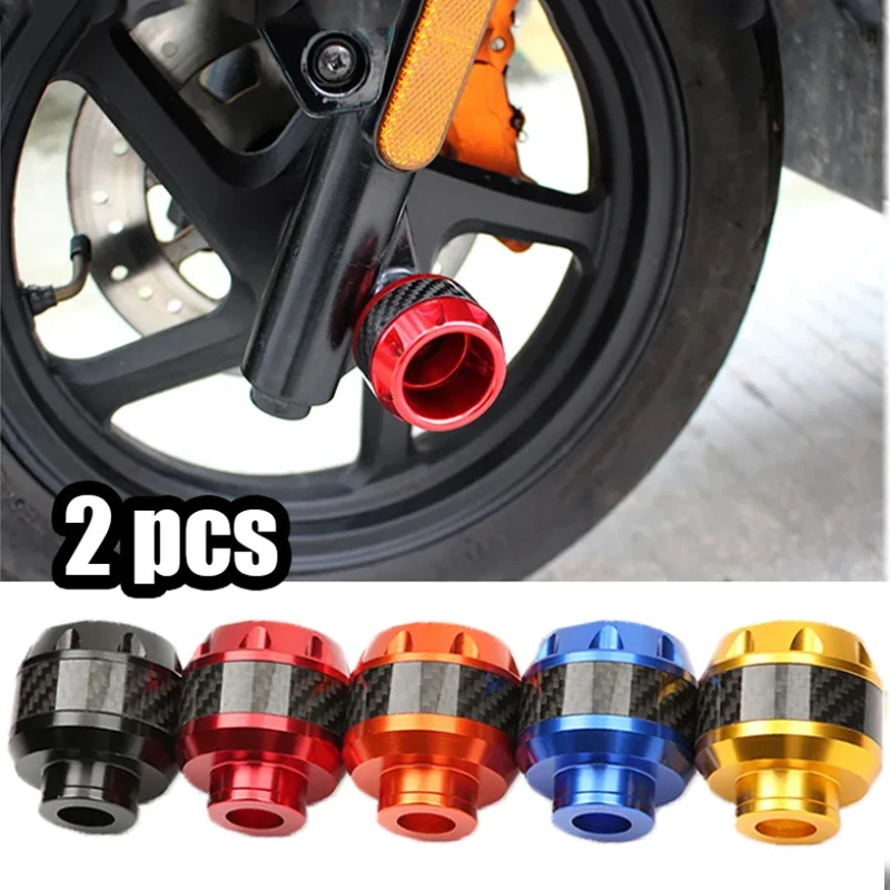 2Pcs Universal Motorcycle Crash Protector Aluminium Front Fork Protector Motorbike Motorcycle Wheel Protection Crash Cap Slider