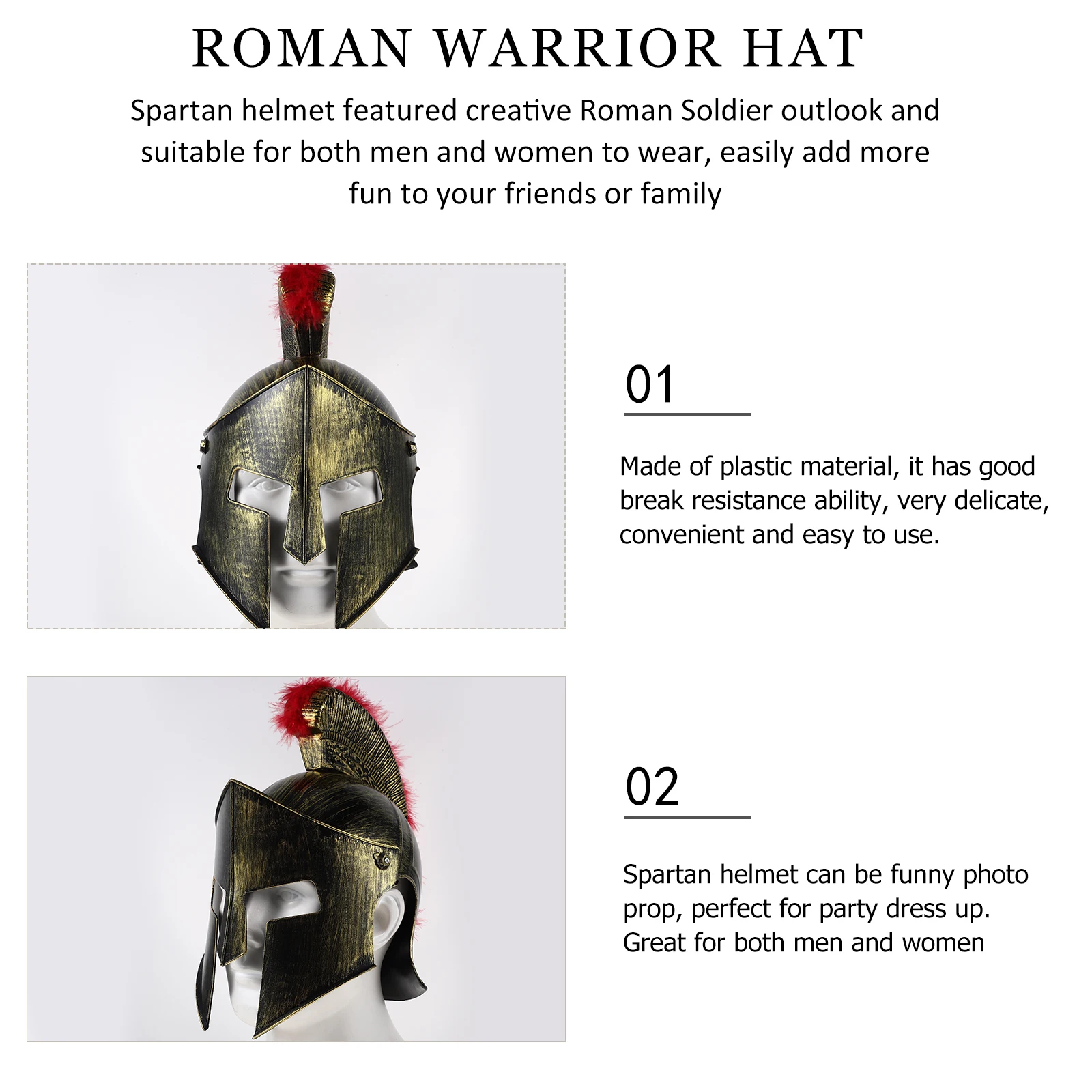 

Roman Hat Party Costume Prop Lightweight Role Play Accessory Men Women