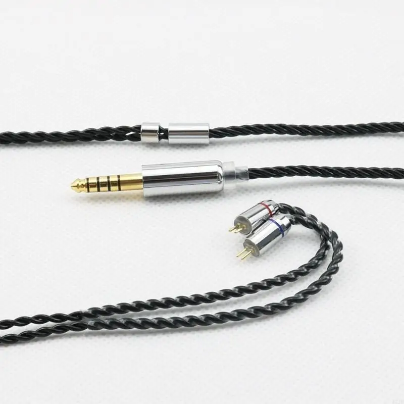 4 Strand Black Silver Plated Coppered Auditory Cable Enhances Sound 120-125cm 77JC