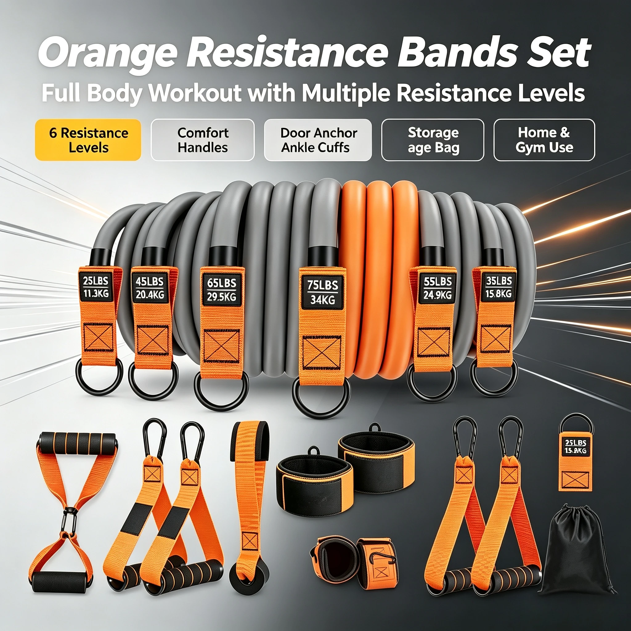 Bandes de résistance naturelles avec poignées, sangles de fitness multi-usages pour la maison, pour l'entraînement musculaire, la musculation, le yoga et le remodelage corporel