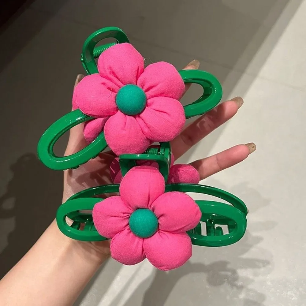 

Модные заколки для волос с зелеными цветами, большая заколка для волос, милая заколка в виде акулы, коготь для волос, пластиковая заколка для захвата для девочек