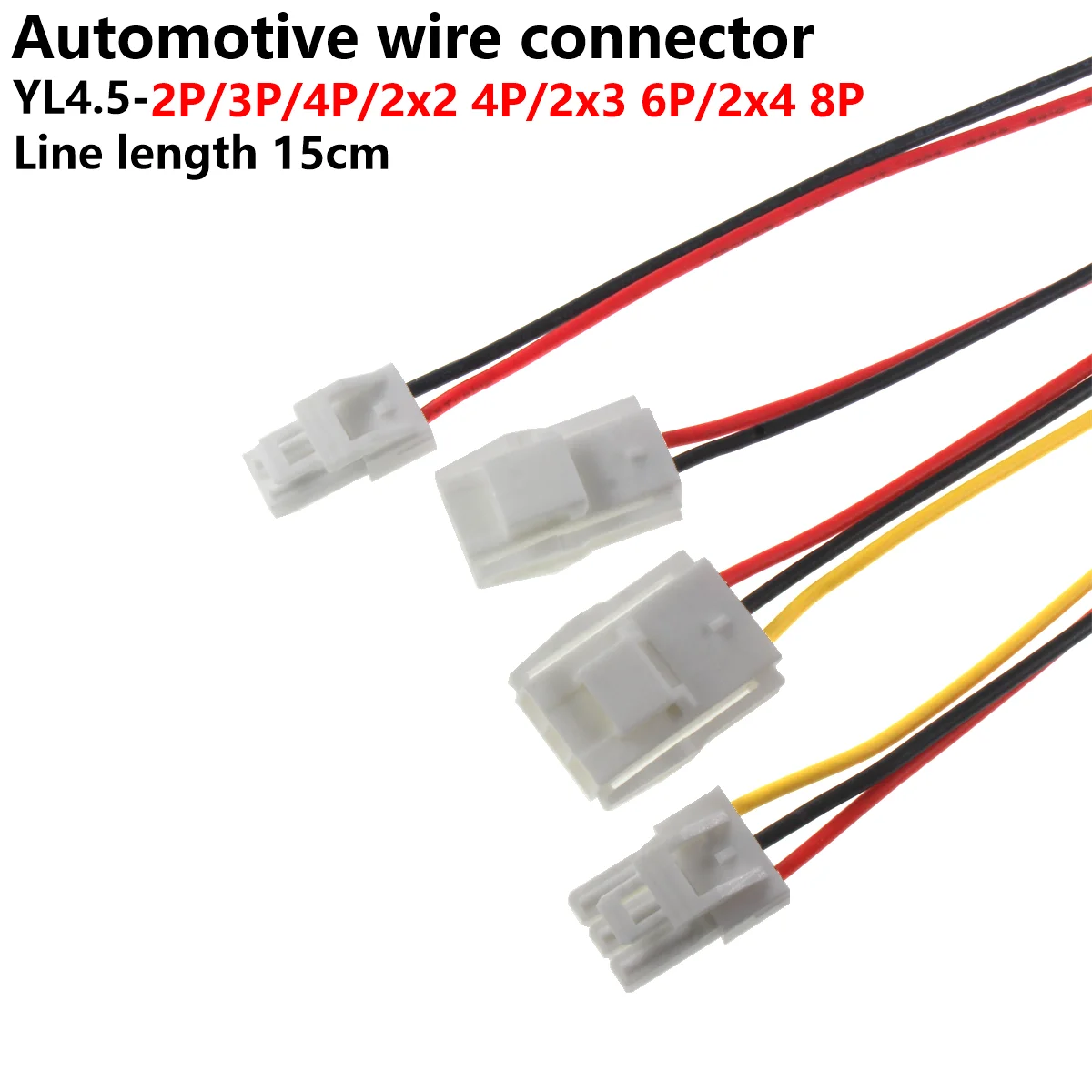 

1pcs Automobile wire connector YL series air connector 2-hole male and female docking plug 3p6p9p spacing 4.5mm