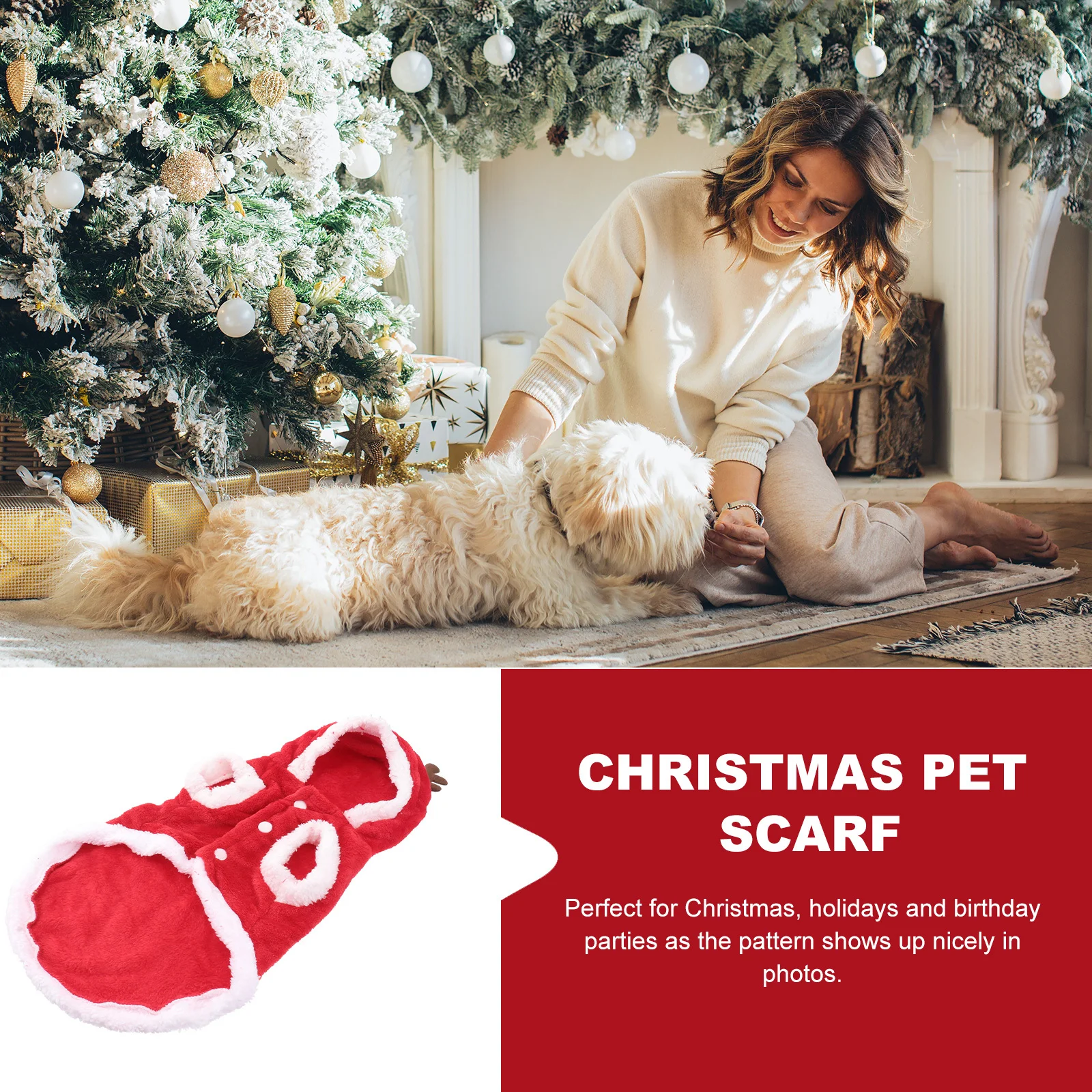 

Pet Dog Warm Christmas Clothes Flannel Elk Pattern Costume Size Xl Hooded Coat Puppy Winter Wear Christmas Pet Dog Clothes