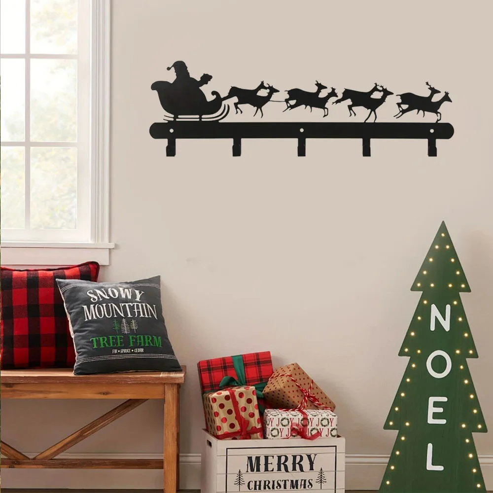 Gorgeous 1 pc HELLOYOUNG – Adorn Your Mantel with Christmas Stocking Wall Hanger. A Stunning Holiday Decoration with Santa