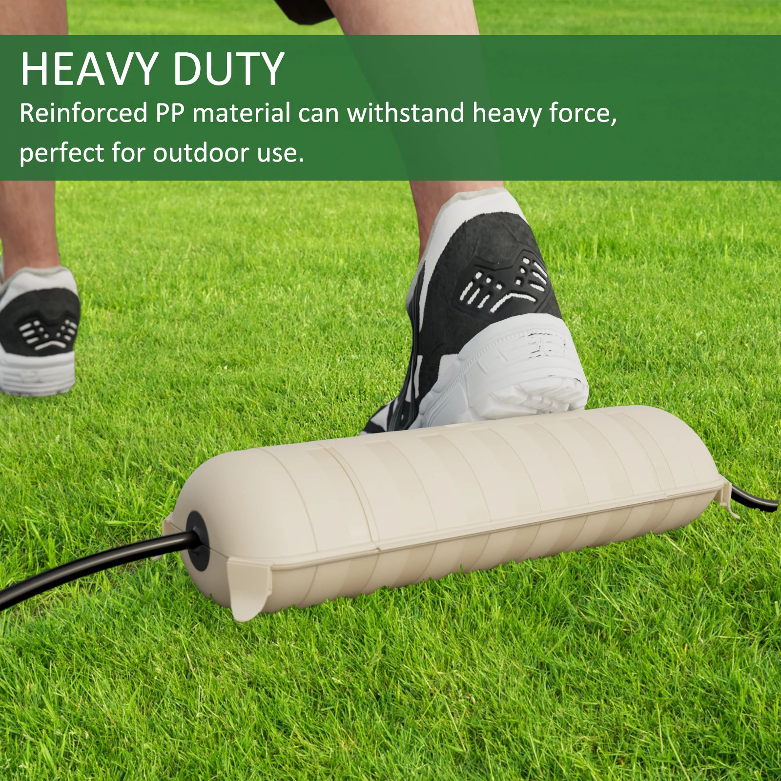 Heavy-Duty Extension Cord Cover 29x11x7.5cm with Self-Adjustable Reinforced PP Gaskets for Landscape Decor Fountains Patio
