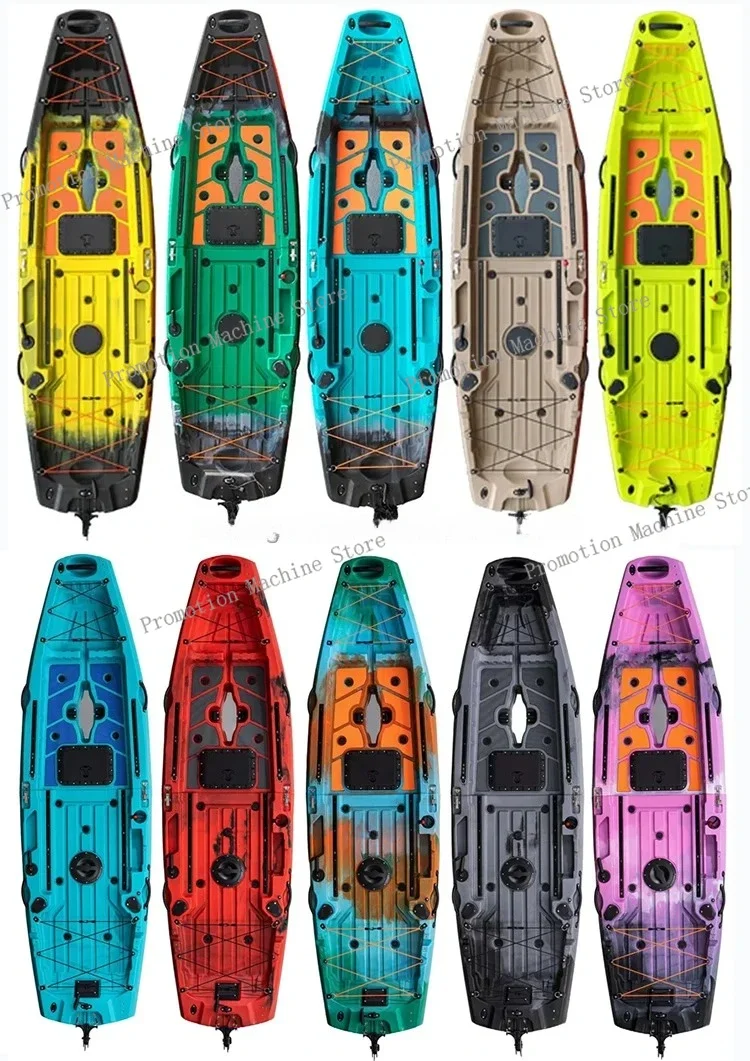 

9,5 футов, 1 человек, складные пластиковые лодки для рыбалки, 2 секции, модульный каяк с педальным приводом и стулом