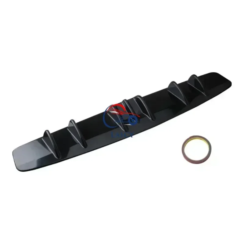 LAICY 7 زعانف لـ J-aguar F-Pace XE سيارة السفلى الخلفي الناشر زعنفة حافة مصد السيارة الفاصل المفسد الهيكل منحرف الشفاه عدة أسود #3