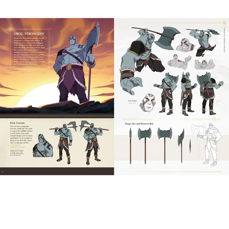 English Original, The Art of The Legend of Vox Machina Character Decomposition Concept Art Album