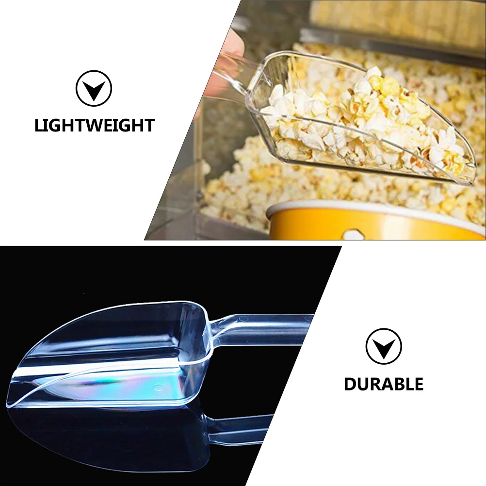 4 Pcs Popcorn Plastic Scoop Ice Cube Food Baking Flour Multi-functional Creative