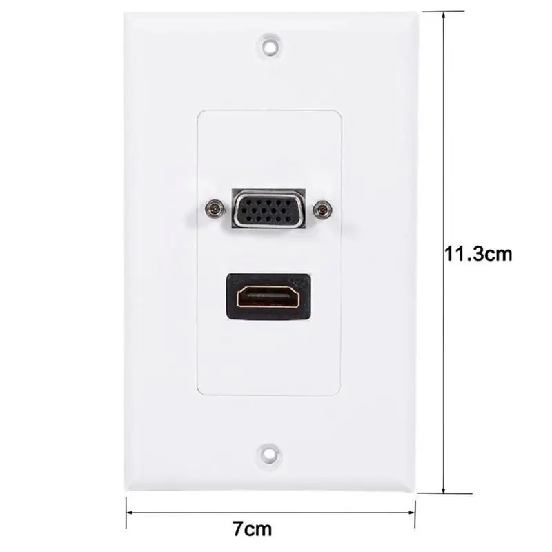 90 ° łokieć kompatybilny z VGA bezlutowniczy Panel VGA bezpośredni gniazdo komputerowe podwójny Port o wysokiej rozdzielczości 115*70mm