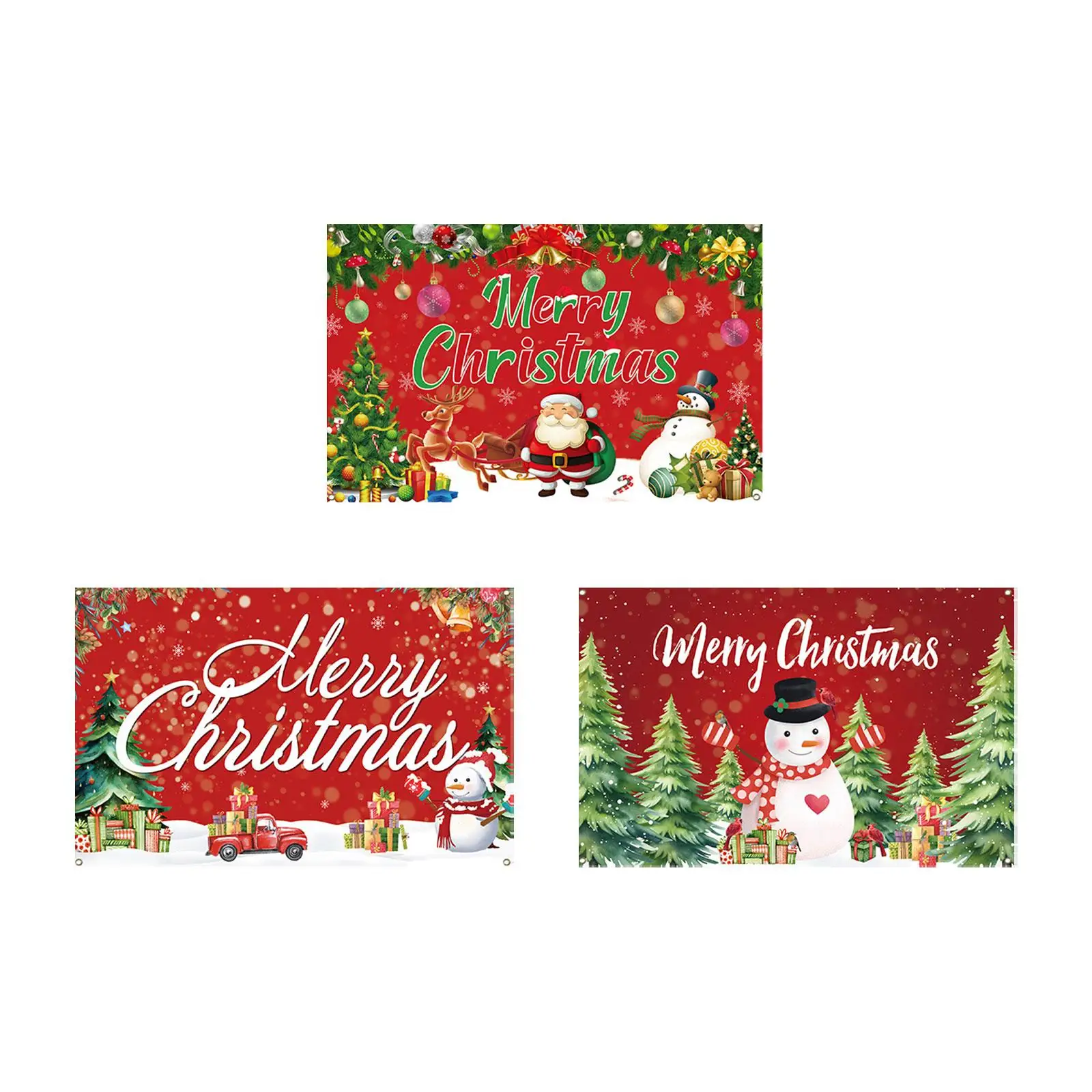 عيد الميلاد باب المرآب راية غطاء معلق راية البوليستر في الهواء الطلق عيد الميلاد باب المرآب جدارية الجدار الشنق لصالح الحفلات #3