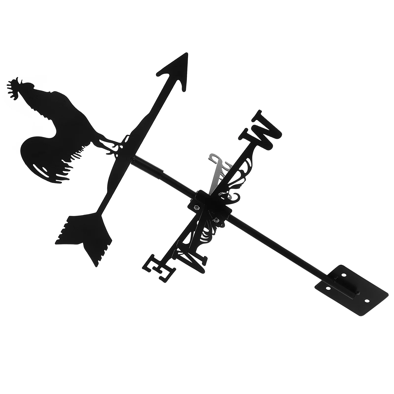 

Lawn Decorations Roof Weather Vane Wind Indicator Outdoor Iron Weathervane Decorative Black